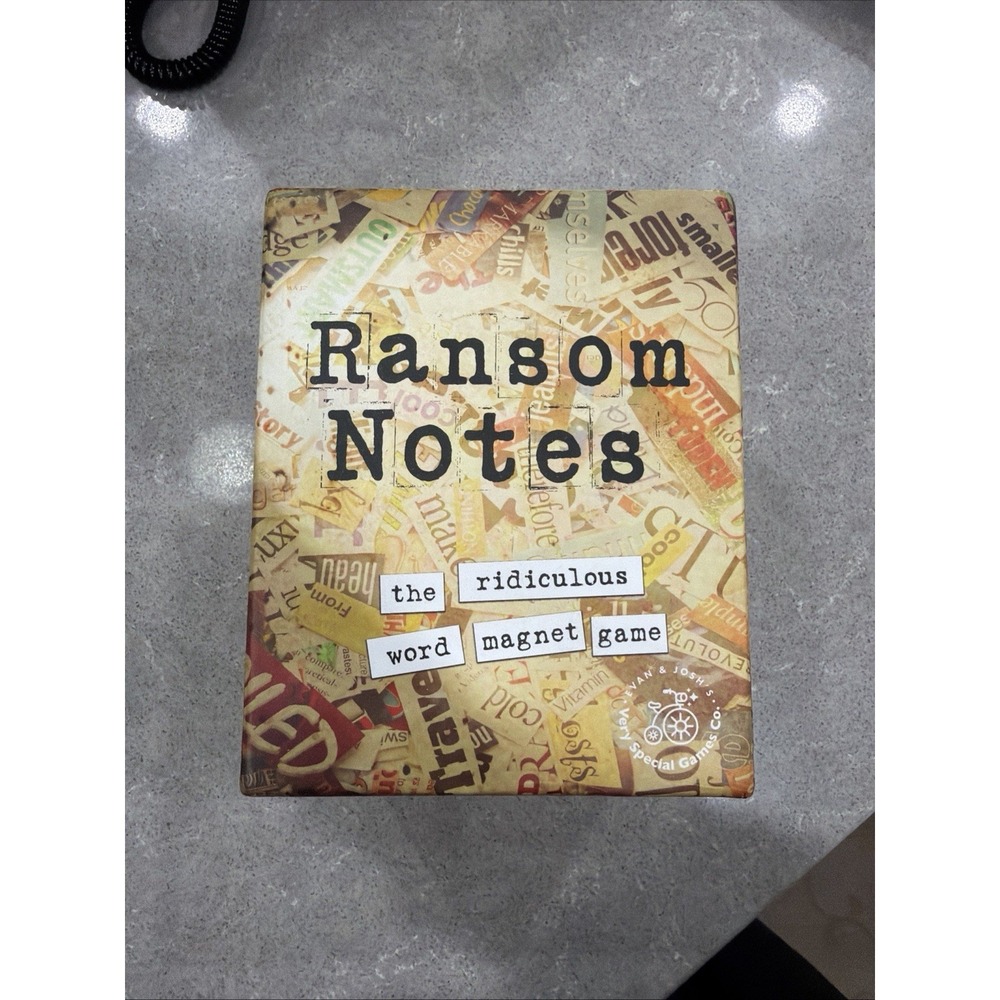 Ransom Notes Ridiculous Word Magnet Game COMPLETE. Charty Party Open Box
